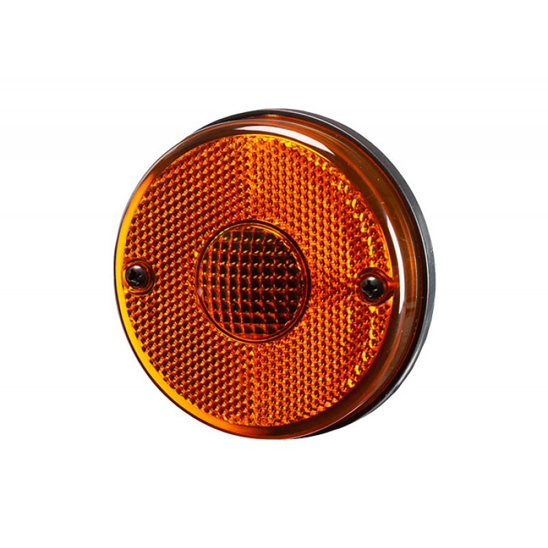 Lanterna Lateral Amarelo Randon / Librelato / Noma Led 89mm / Conector / Posicao / Retrorrefletor Braslux