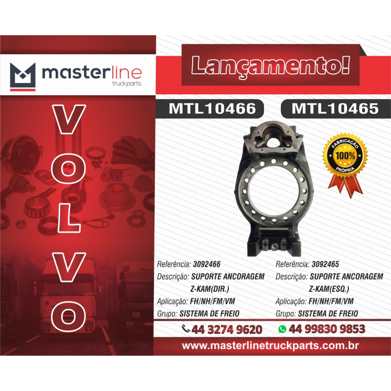 Reparo Alavanca 6/8 Marcha P/fh D12/13a Masterline