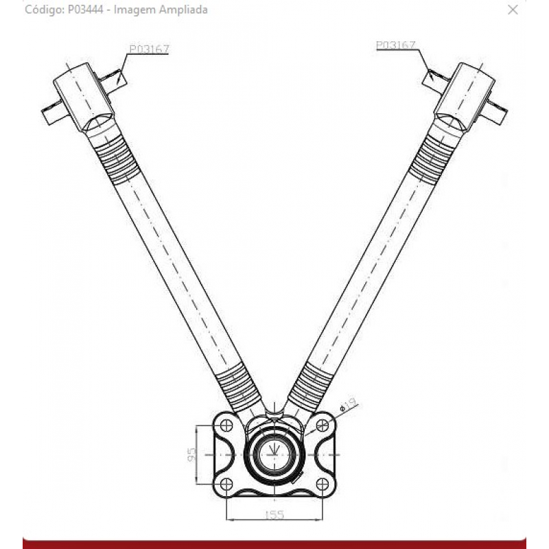 Barra V P/vv Fh /d13/d16 Fm7/9/10/12 Fmx Vm 662,4mm Dellarosa