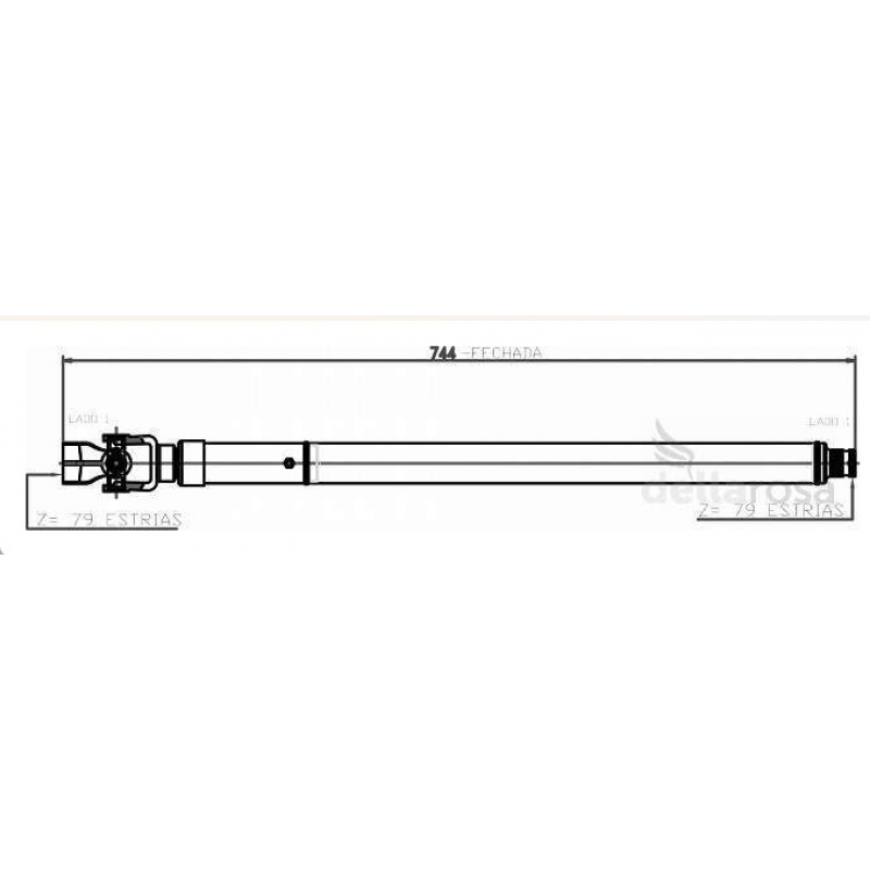 Coluna Direcao P/sc R114/124/164/440 K230/270/310/340/380/420 G340/380/420/440/470  Reforcada Dellarosa