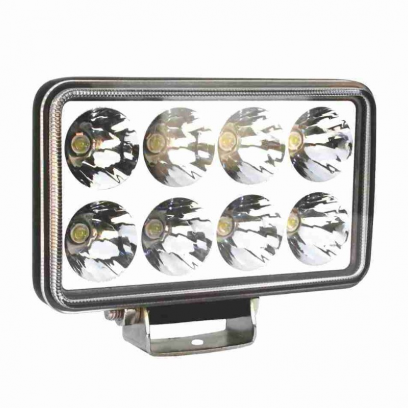 Farol Auxiliar Universal 8 Leds 24w .6500k - Branco Frio De 9 A 48v Dni
