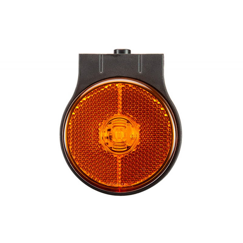 Lanterna Lateral Amarelo Randon Moderna Led / 65mm / Com Suporte / Conector / Posicao / Retrorrefletor Braslux