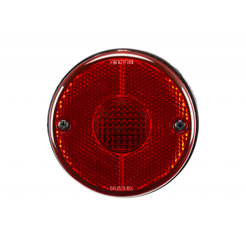 Lanterna Lateral Vermelho Randon / Librelato / Noma Led 89mm / Conector / Posicao / Retrorrefletor Braslux