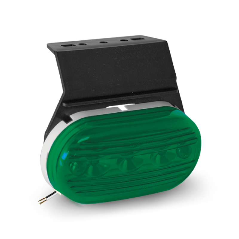Lanterna Verde Posicao Oval / Led / Com Suporte / Tipo Mercosul Pradolux