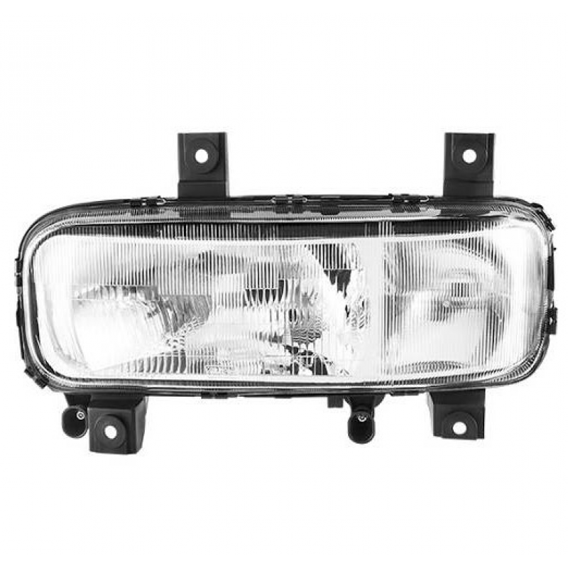 Farol Mercedes Le P/ Atego Lente Estriada  Com Auxiliar AtÉ 2012 Nino