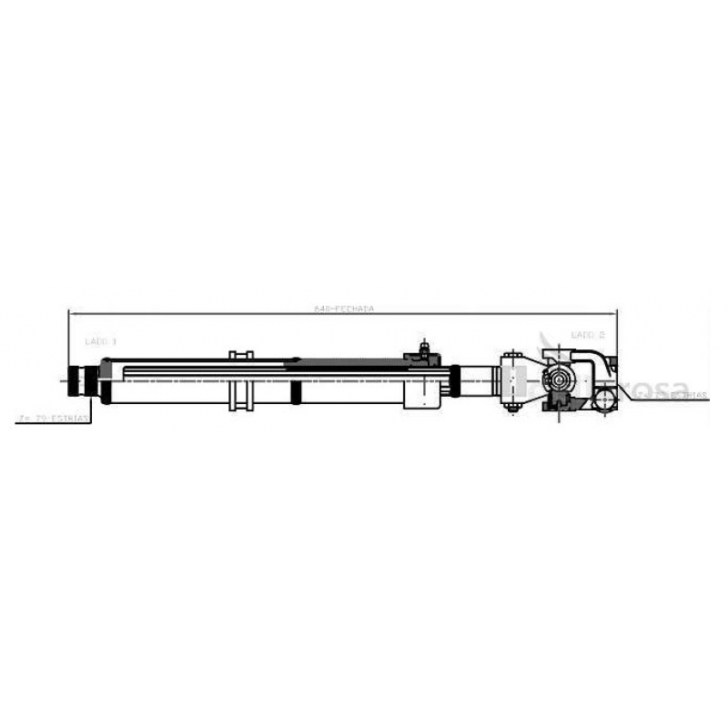 Coluna Direcao Sc P94 /114/124 Ao K420 640 Mm Fechado Dellarosa