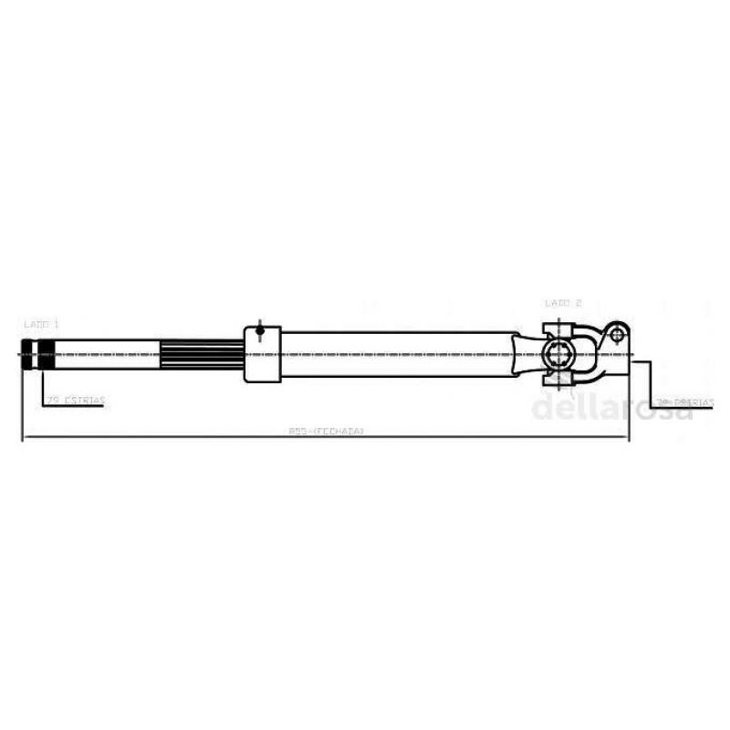 Coluna Direcao (855mm) P/mb 1630/1929/1935/1941/2635 Dellarosa