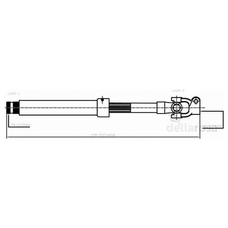 Coluna Direcao (578mm) P/mb Axor  1933/2533/2625/2628/2831 Dellarosa