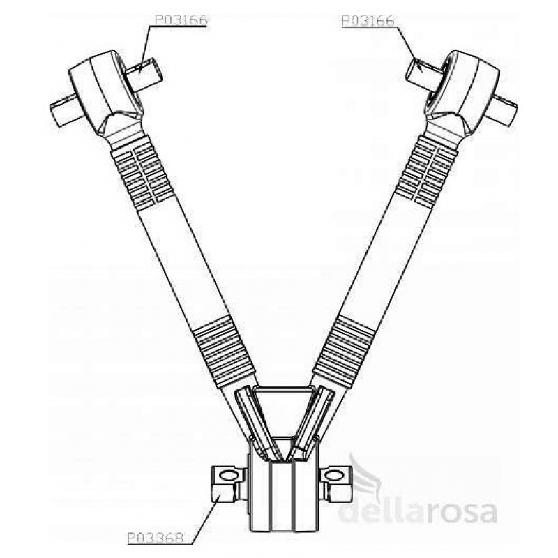 Barra V P/ Mb Axor (621,5mm) Dellarosa