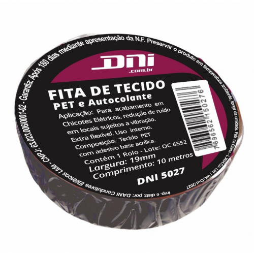 Fita Tecido Antivibracao E Ruido 10mx19mm Dni