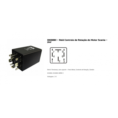 Rele Controle RotaÇÃo Motor Scania, Troca De Cx, Freio Motor Dni