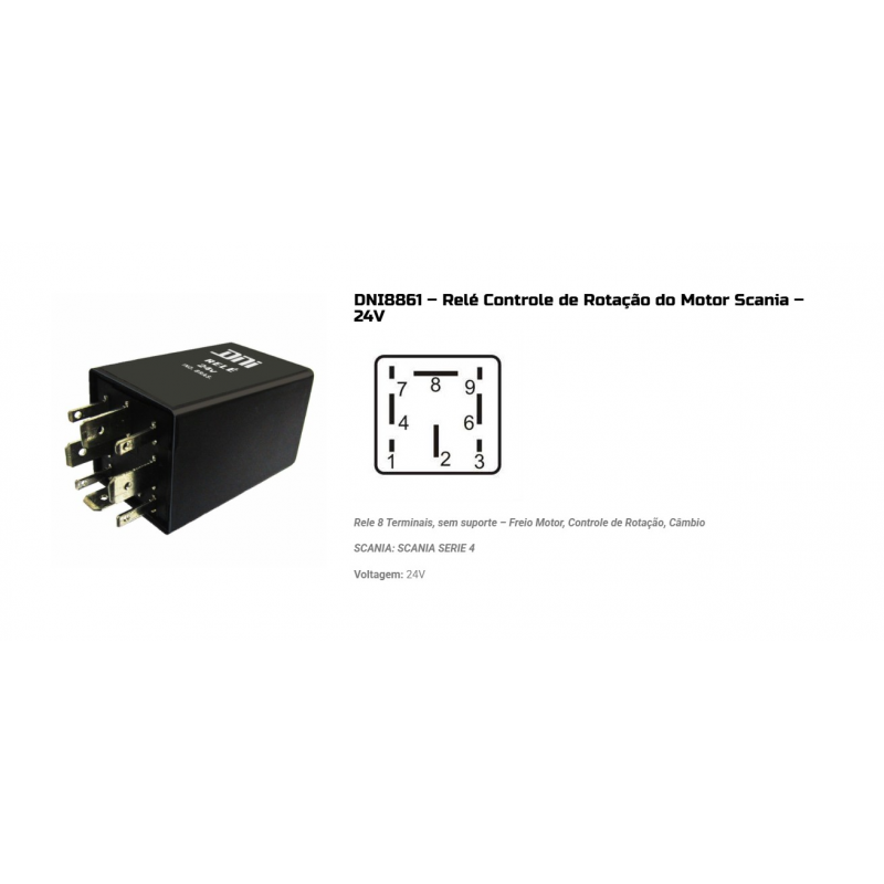 Rele Controle RotaÇÃo Motor Scania, Troca De Cx, Freio Motor Dni
