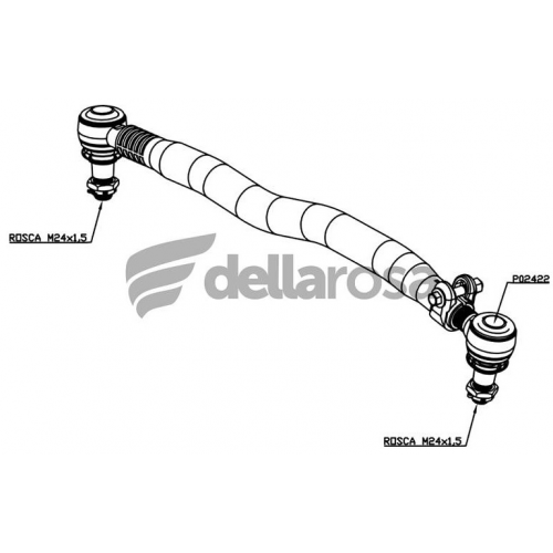 Barra Direcao Curta Daf Xf 480/530 ApÓs 2022 (785mm) Dellarosa